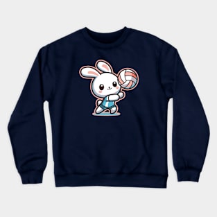 Cute Volleyball Bunny Crewneck Sweatshirt